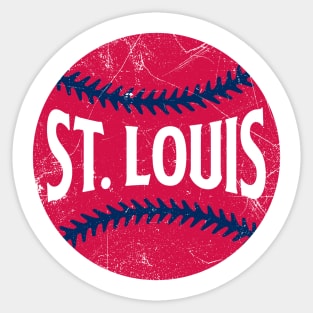 St. Louis Retro Baseball - White Sticker